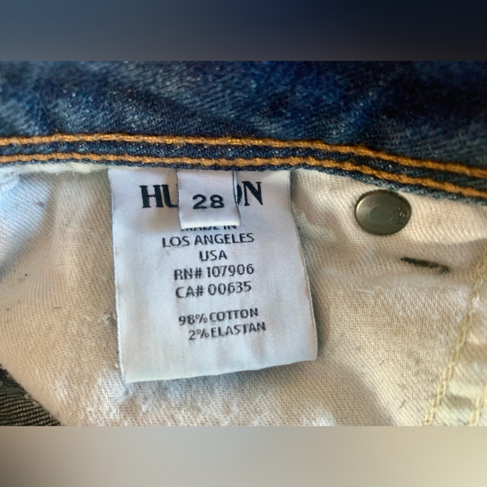 Hudson Collin Flap Straight Jeans Style W422DHK, Womens 28, Made in USA - Picture 4 of 7